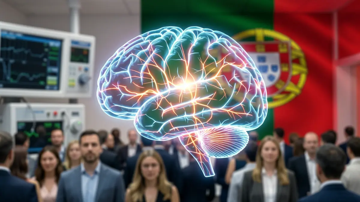 Imagen genérica de una representación abstracta del cerebro con vías neuronales brillantes.