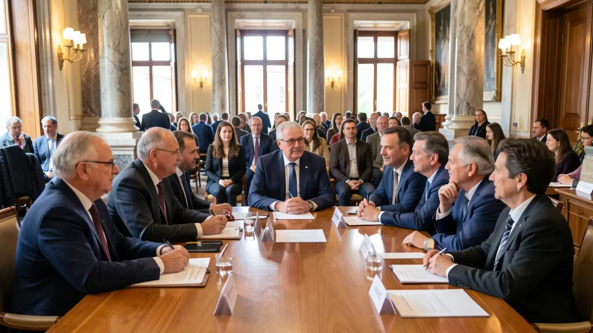 Generic image of a meeting between institutional representatives and politicians in Portugal.