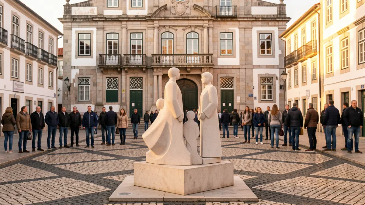 Imagen genérica de un monumento simbólico en Vizela, Portugal, representando a los cuidadores.